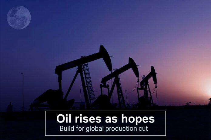 Oil climbs 3% on hopes for production cut amid COVID-19