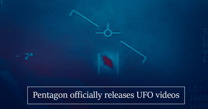 Three official UFO's videos released by the Pentagon