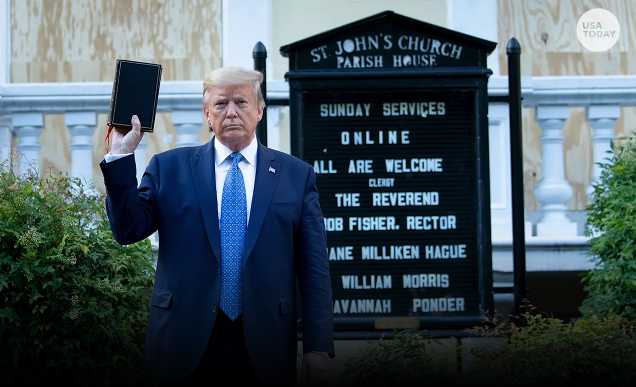 Trump denies ordering protesters removed for church photo op
